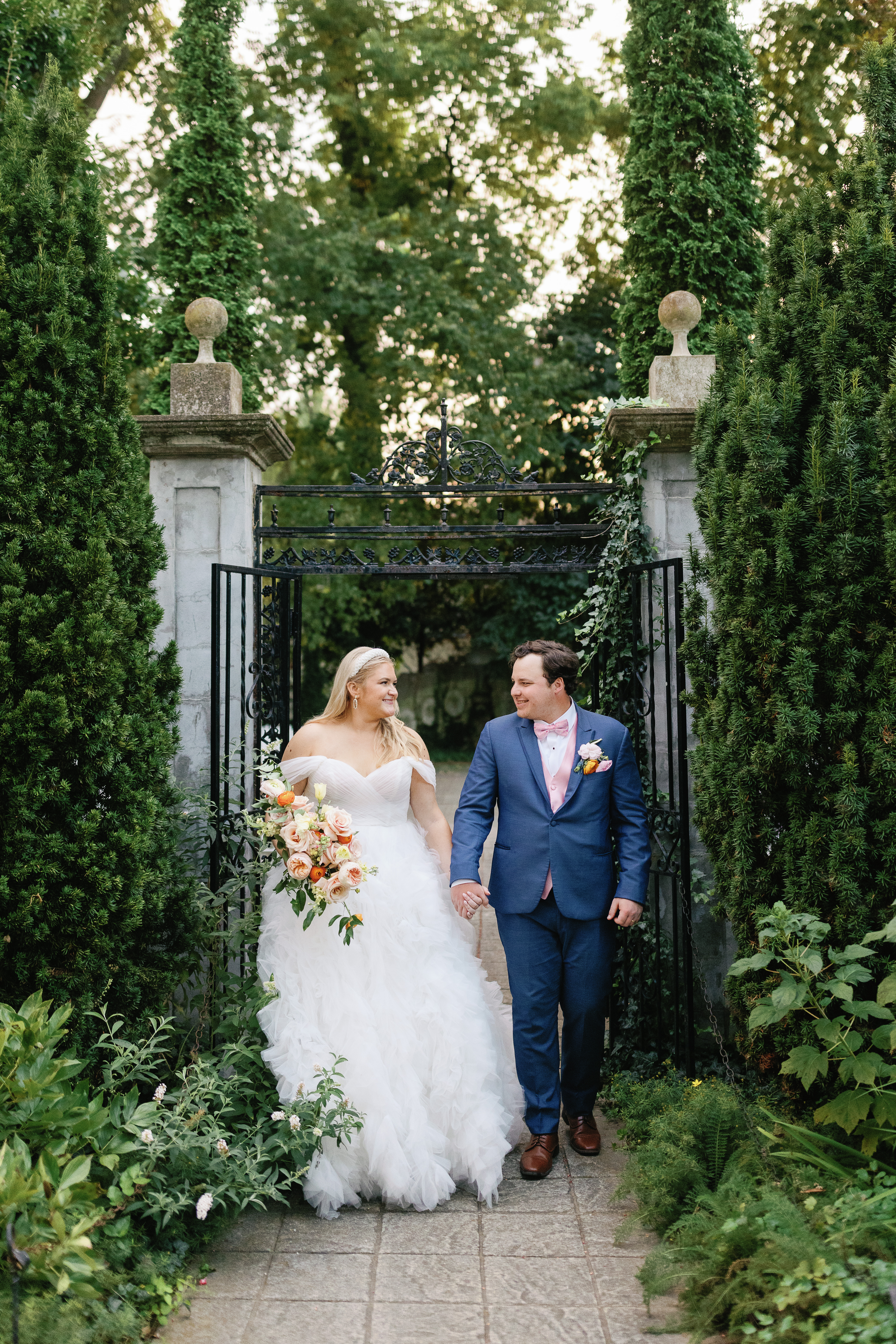 real bride wearing Josefina wedding dress
