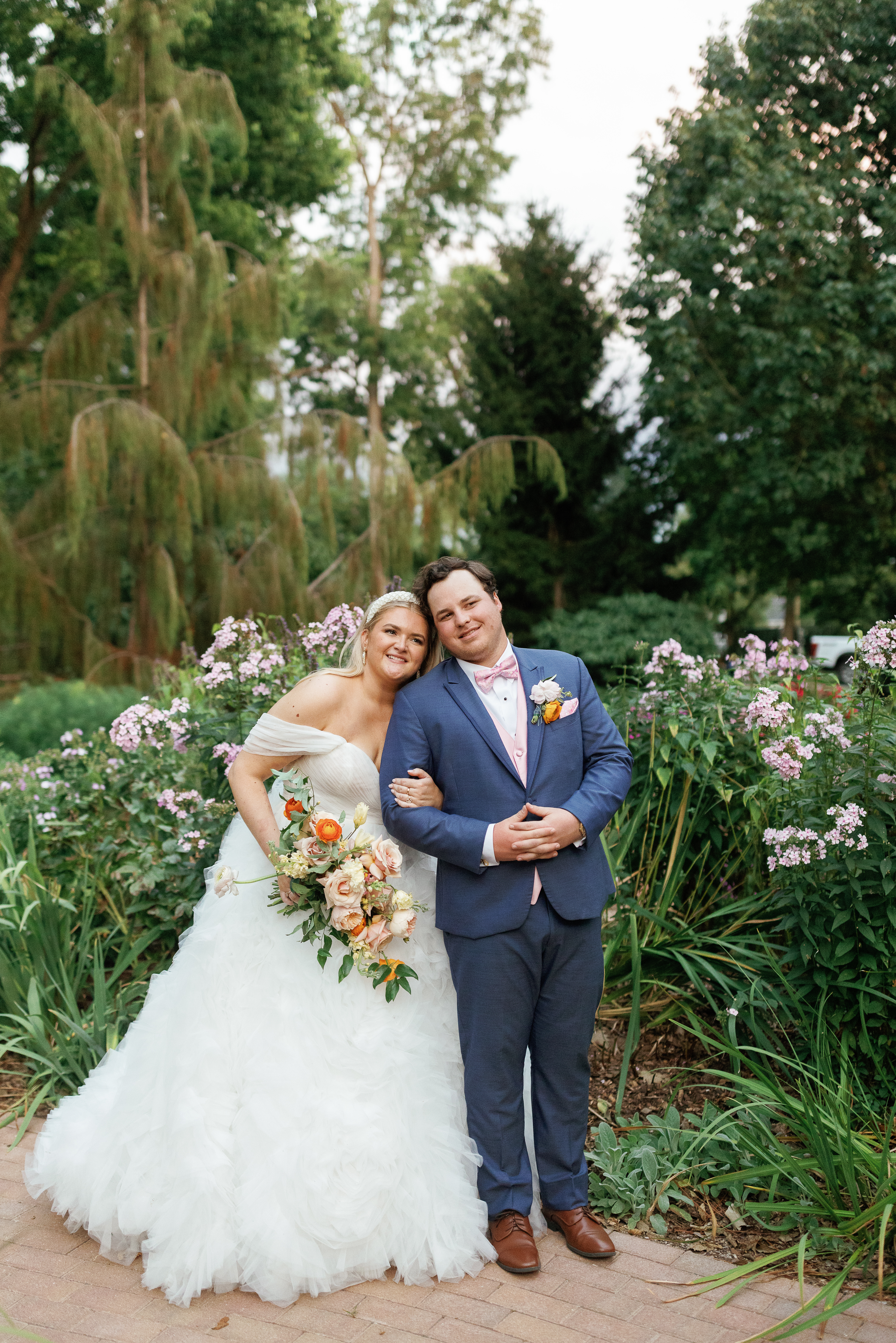 real bride wearing Josefina wedding dress