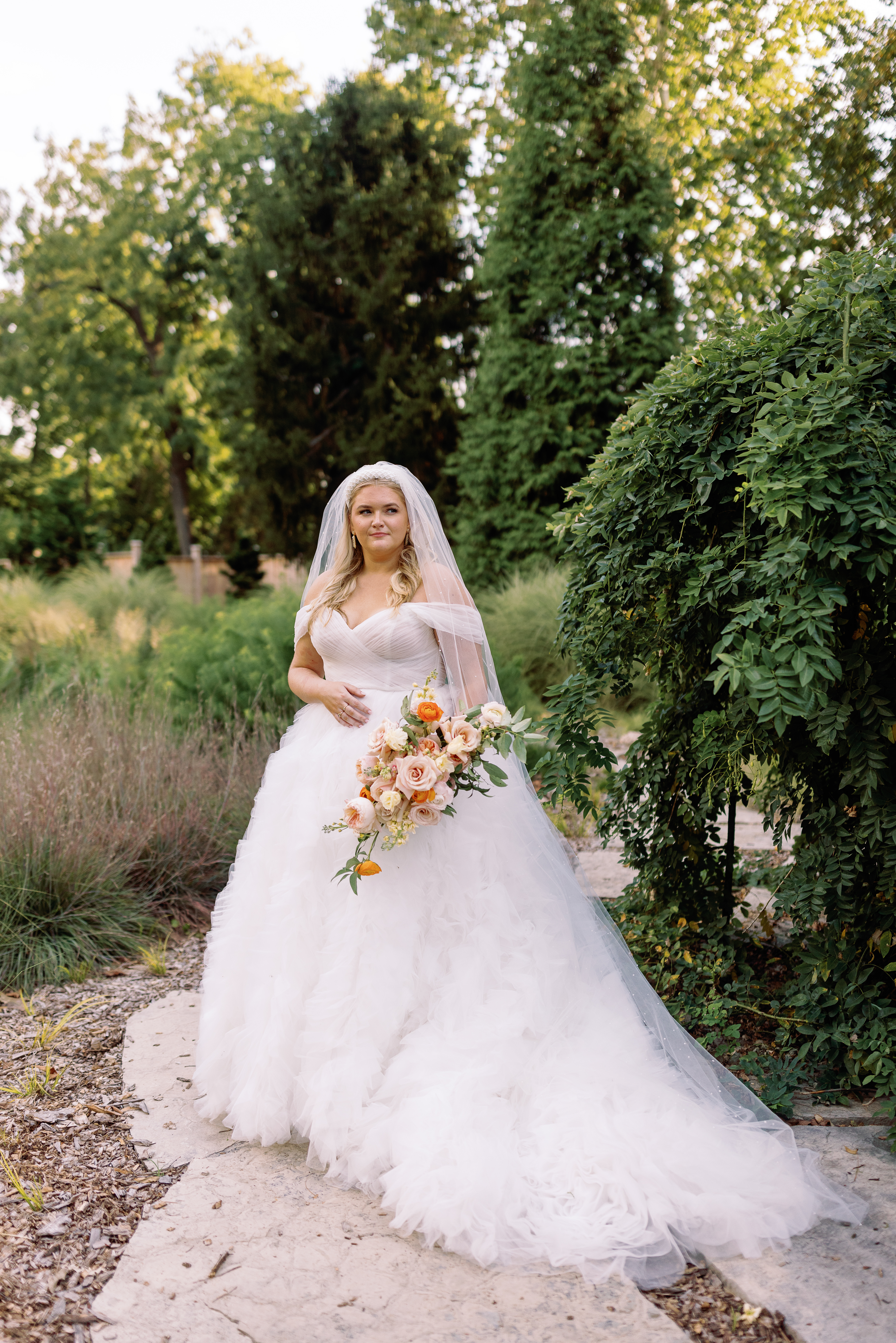 real bride wearing Josefina wedding dress